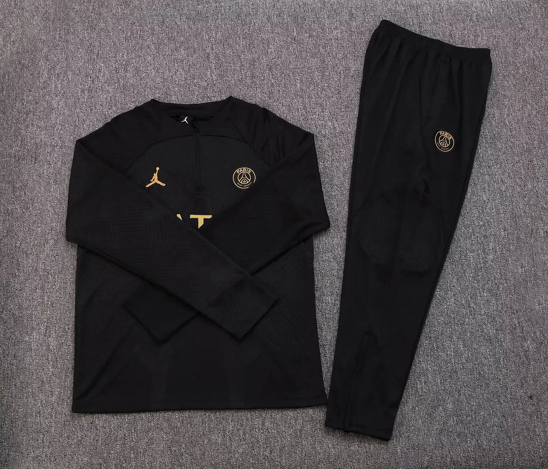 Psg Paris Saint-Germain Black and Gold Tracksuit