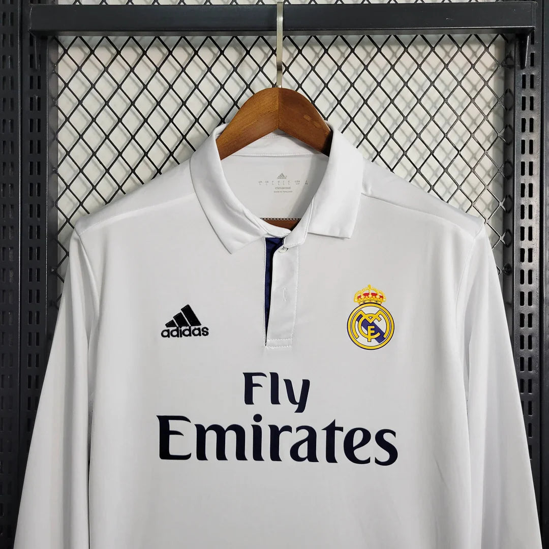 2016/2017 Retro Real Madrid Home Jersey Long Sleeve