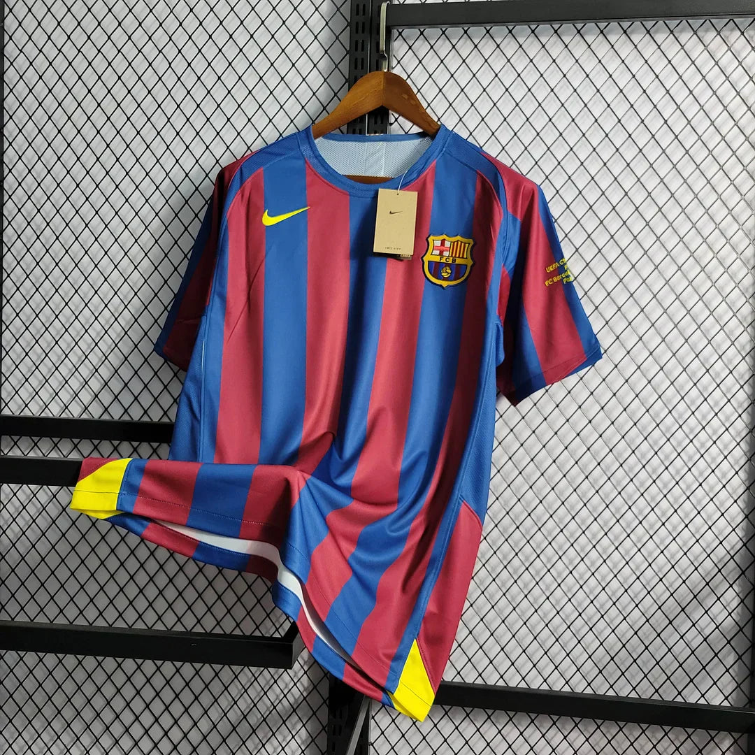 2005/2006 Retro Barcelona Home UEFA Champions League Jersey