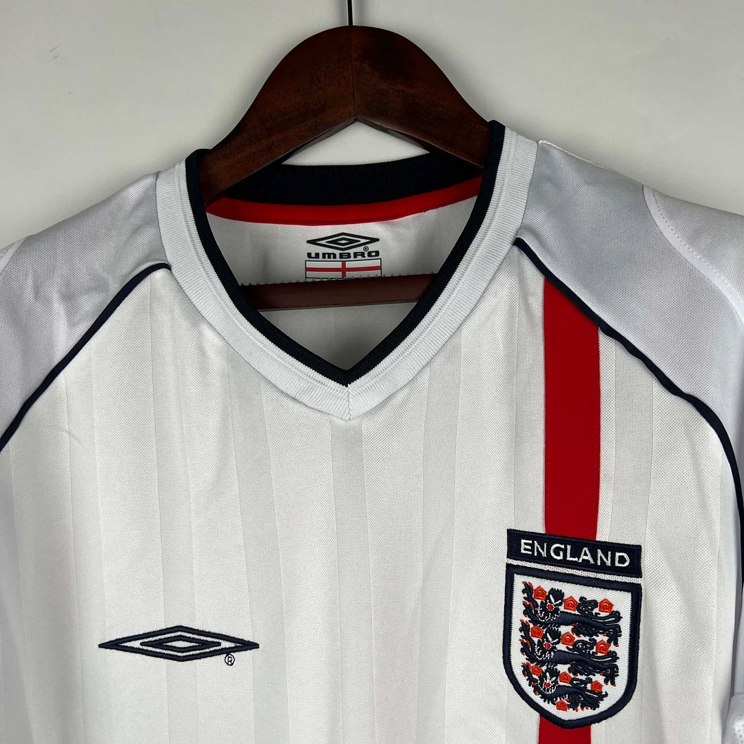 2002 Retro England Home Jersey Long Sleeve
