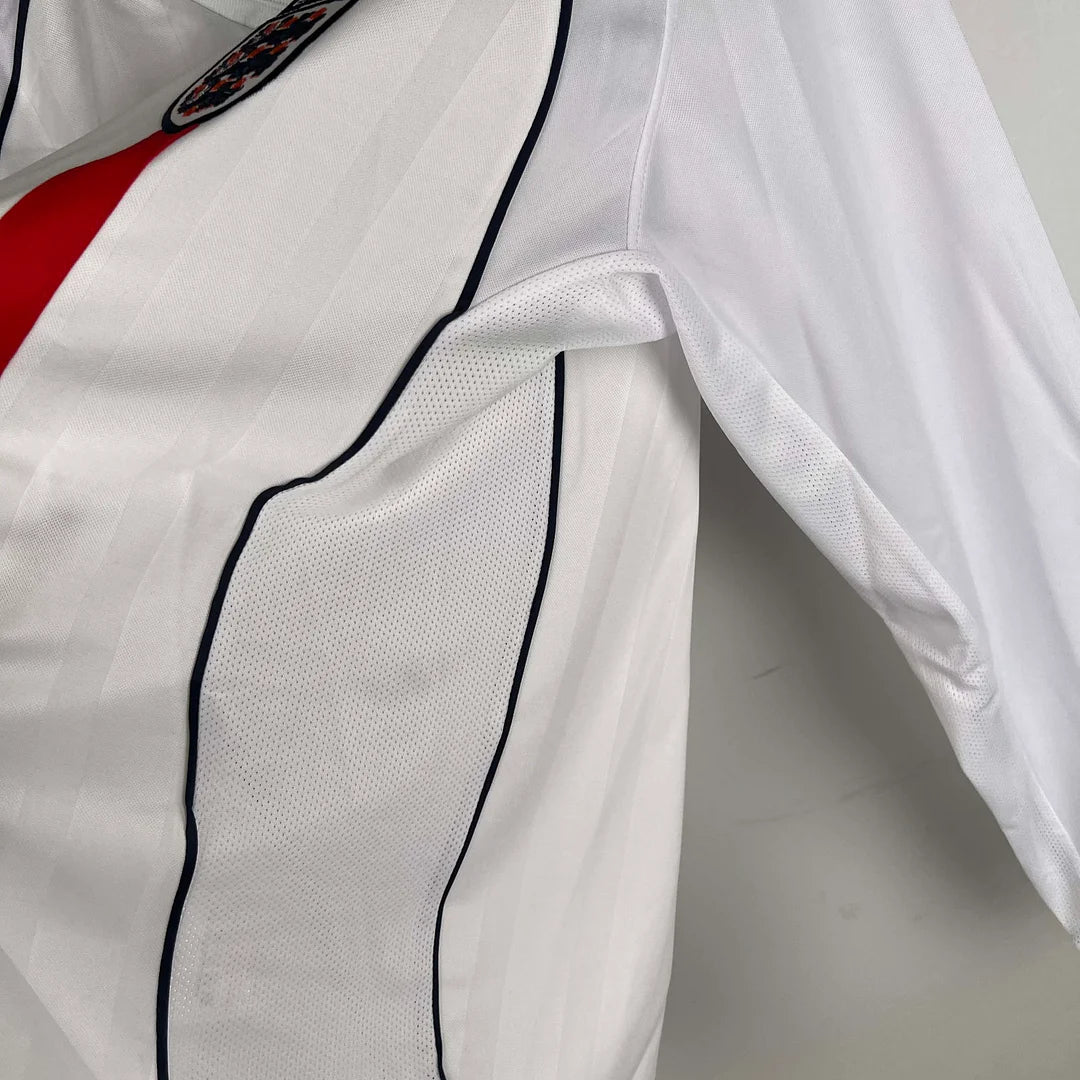 2002 Retro England Home Jersey Long Sleeve