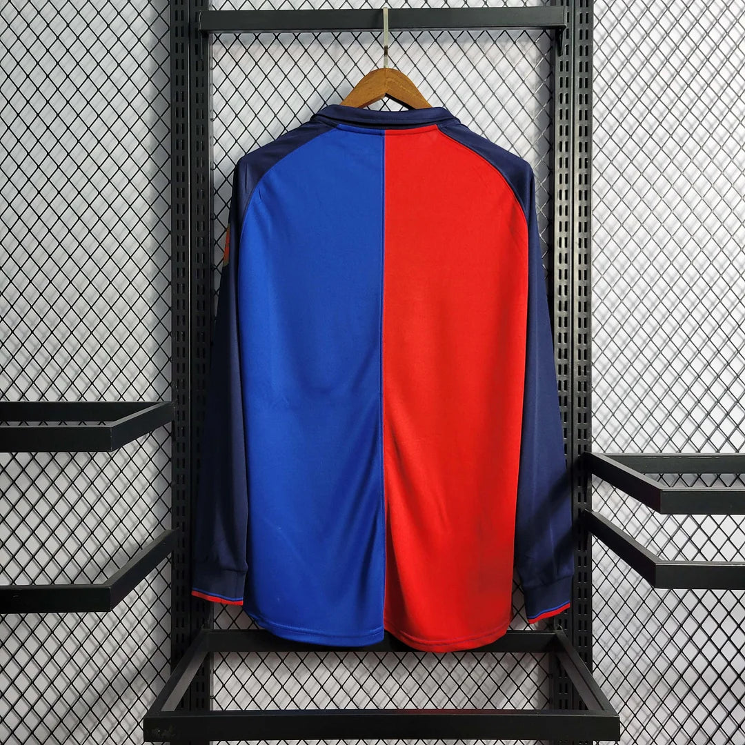 1999-2000 Retro Barcelona 100th Anniversary Home Jersey Long Sleeve