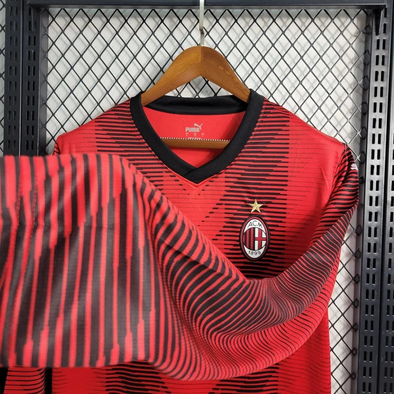 2023/2024 AC Milan Home Jersey Long Sleeve
