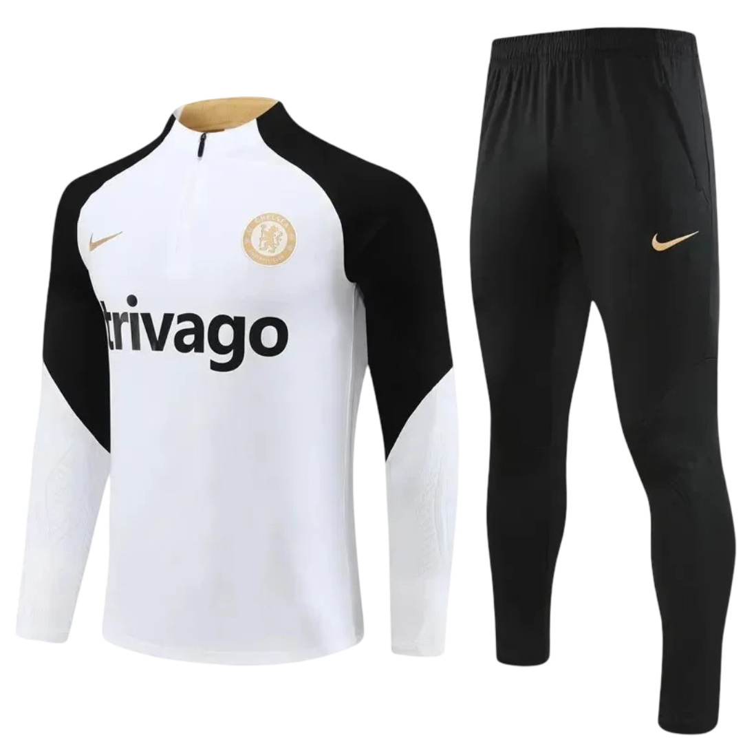 Chelsea White and Black Tracksuit