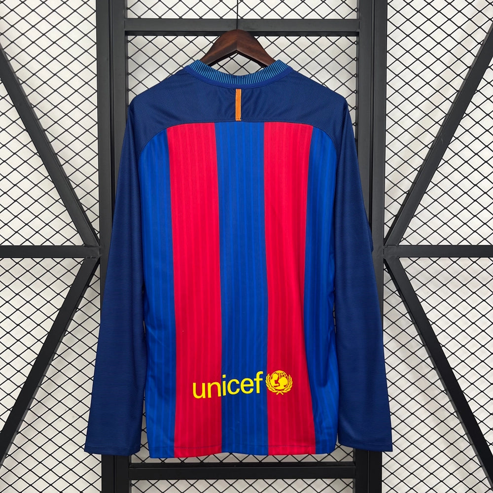 2016/2017 Retro Barcelona Home Jersey Long Sleeve