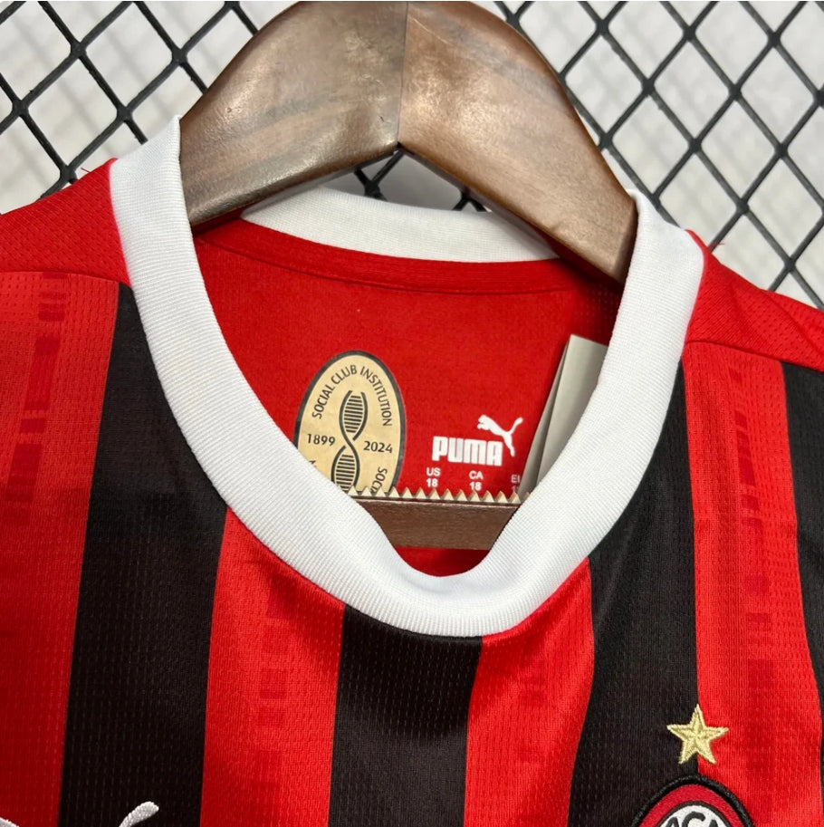 AC Milan Home 2024/2025 Jersey Kids Size