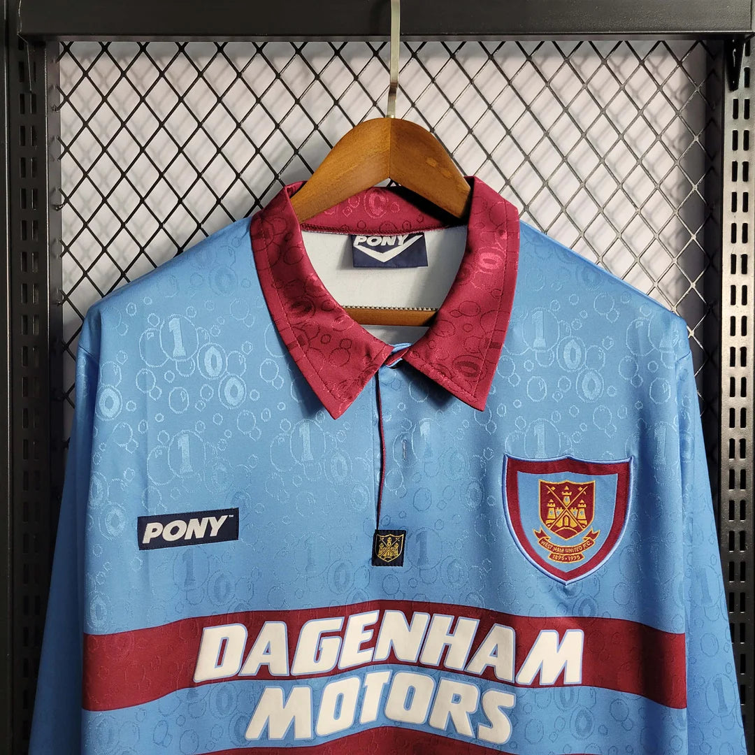 1995-1996 Retro West Ham United Away Jersey Long Sleeve