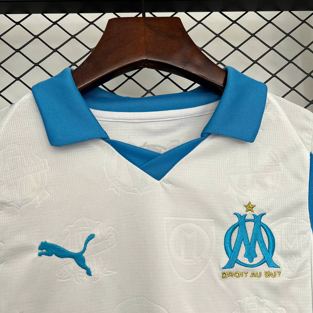 2025/2026 Olympique de Marseille Home Kit Kids Size