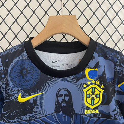 Brazil ”Jesus” Blue Limited Jersey Kids Size