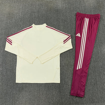 2026/2027 Real Madrid Beige and Pink Tracksuit