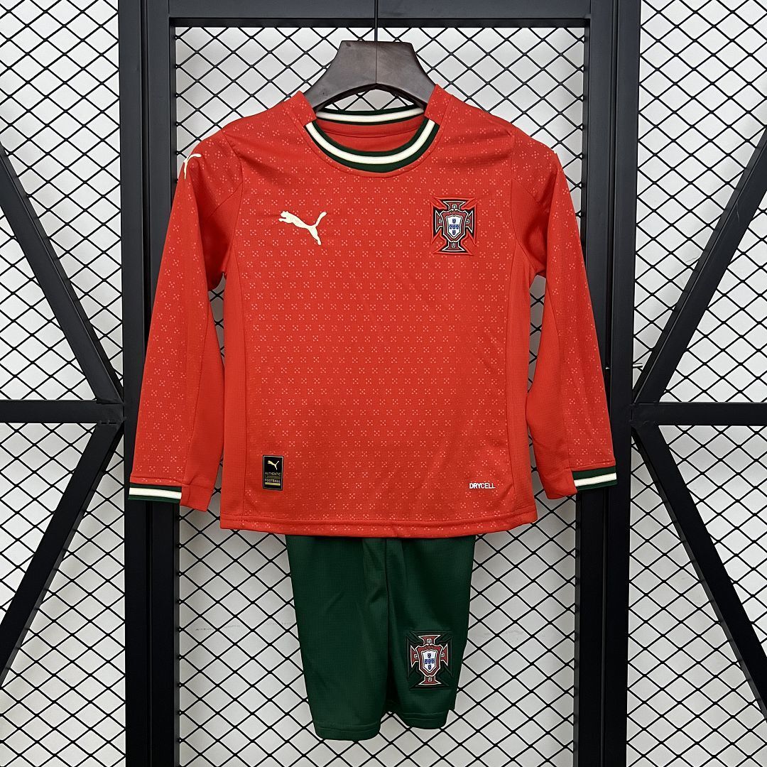 2025 Portugal Home Long Sleeve Kids Size