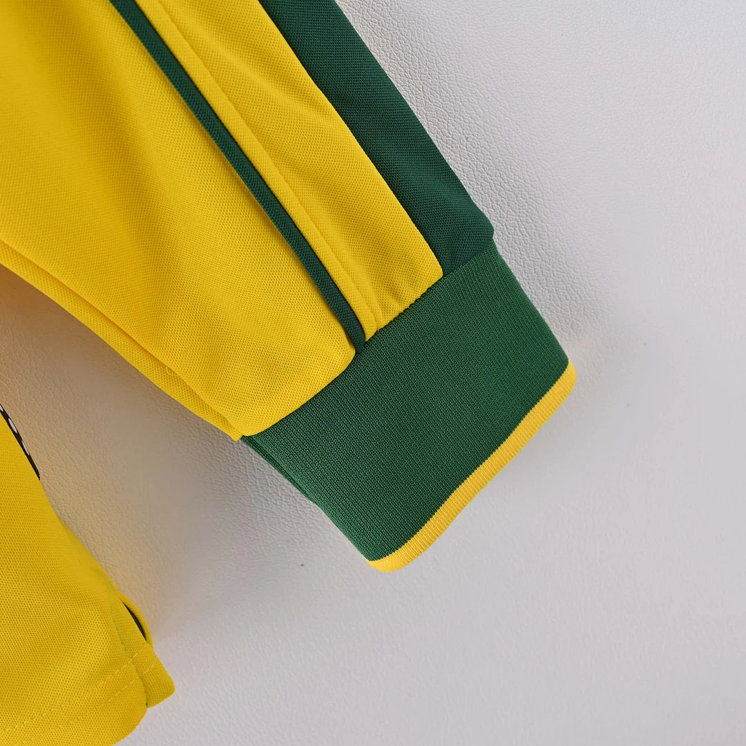 1998 Retro Brazil Home Jersey Long Sleeve