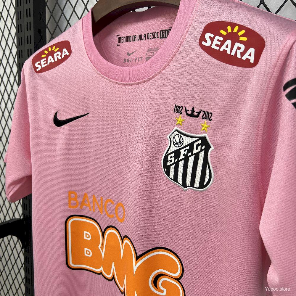 2012 Retro Santos Home Jersey Pink Limited Jersey