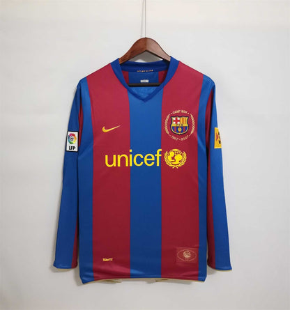2007-2008 Retro Barcelona Home Long Sleeve