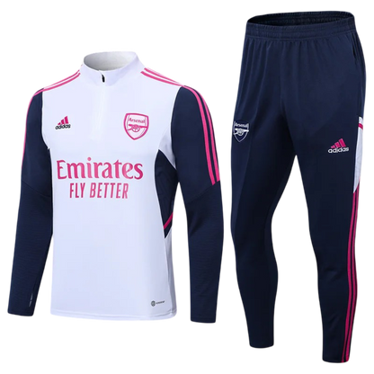 Arsenal White and Pink Tracksuit