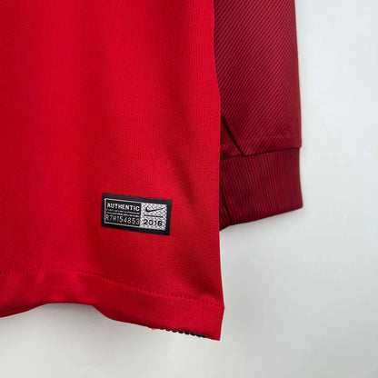 2016 Retro Portugal Home Jersey Long Sleeve