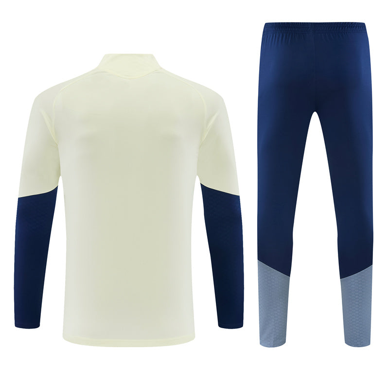 2026/2027 Bayern Munchen Beige and Blue Tracksuit