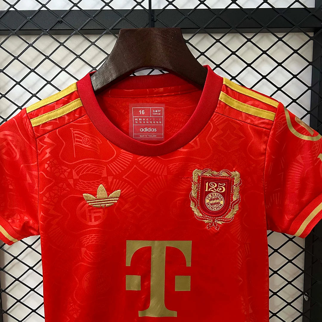 Bayern Munchen 2025/2026 125th Anniversary Edition Red Kids Size