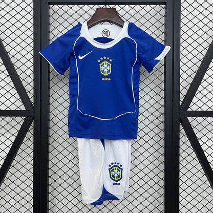 2004 Retro Brazil Away Kit Kids Size