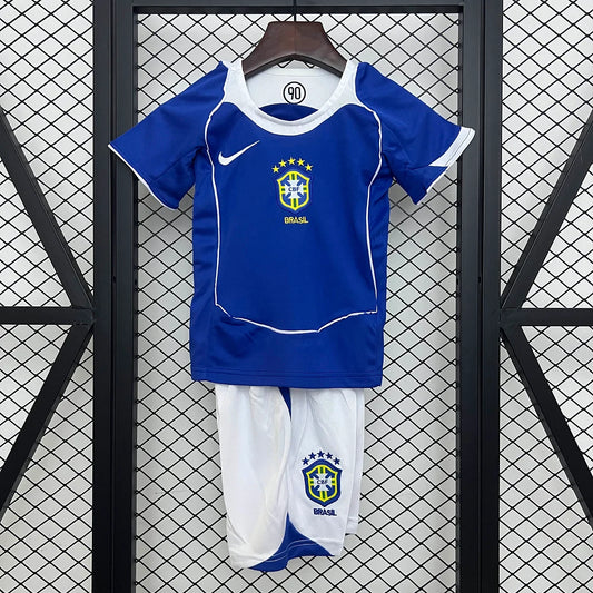 2004 Retro Brazil Away Kit Kids Size
