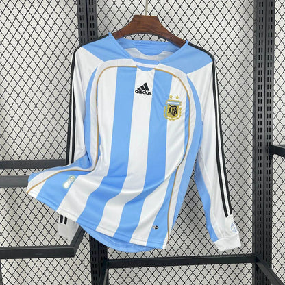 2006 Retro Argentina Home Long Sleeve
