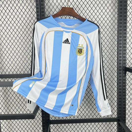 2006 Retro Argentina Home Long Sleeve