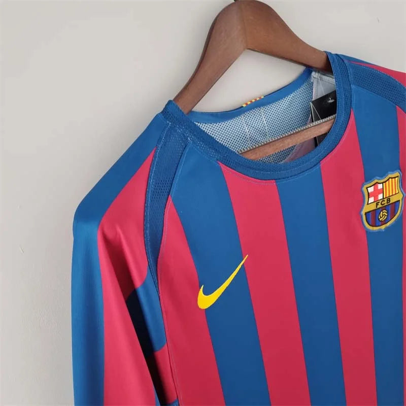 2005-2006 Retro Barcelona Home Jersey Long Sleeve