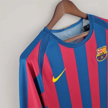 2005-2006 Retro Barcelona Home Jersey Long Sleeve