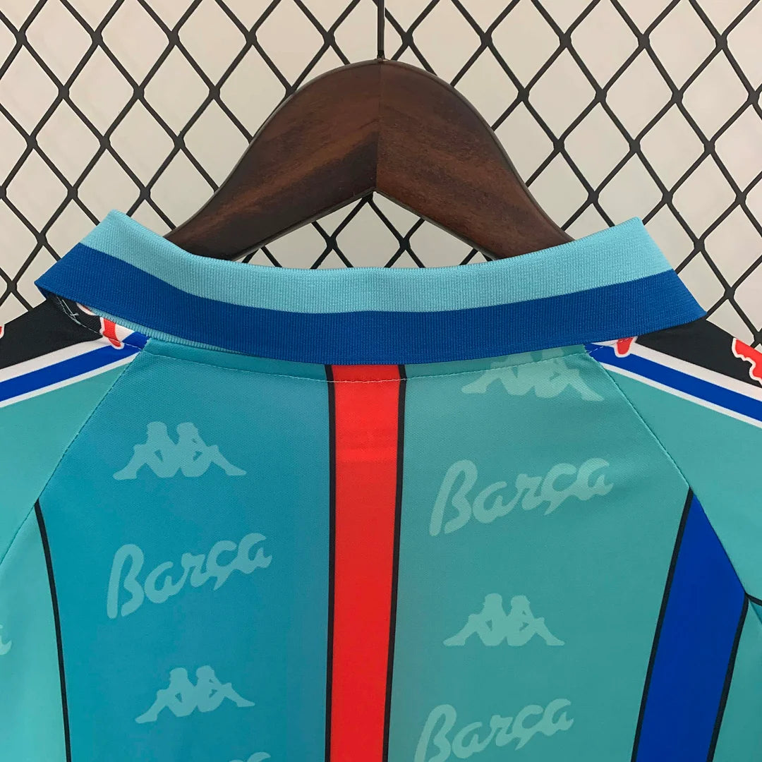 1995-1997 Retro Barcelona Away Jersey Long Sleeve