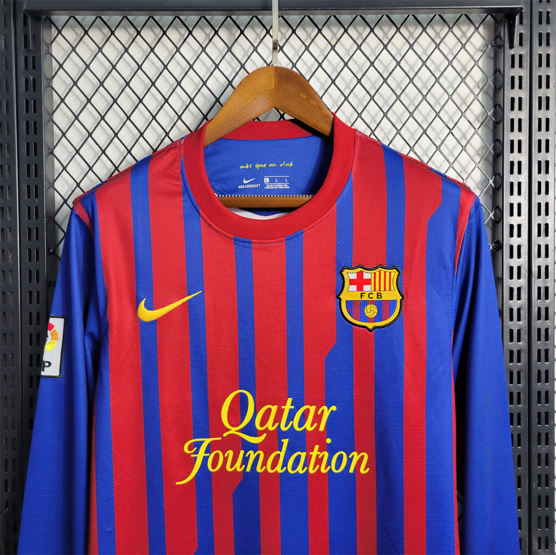 2011-2012 Retro Barcelona Home Jersey Long Sleeve
