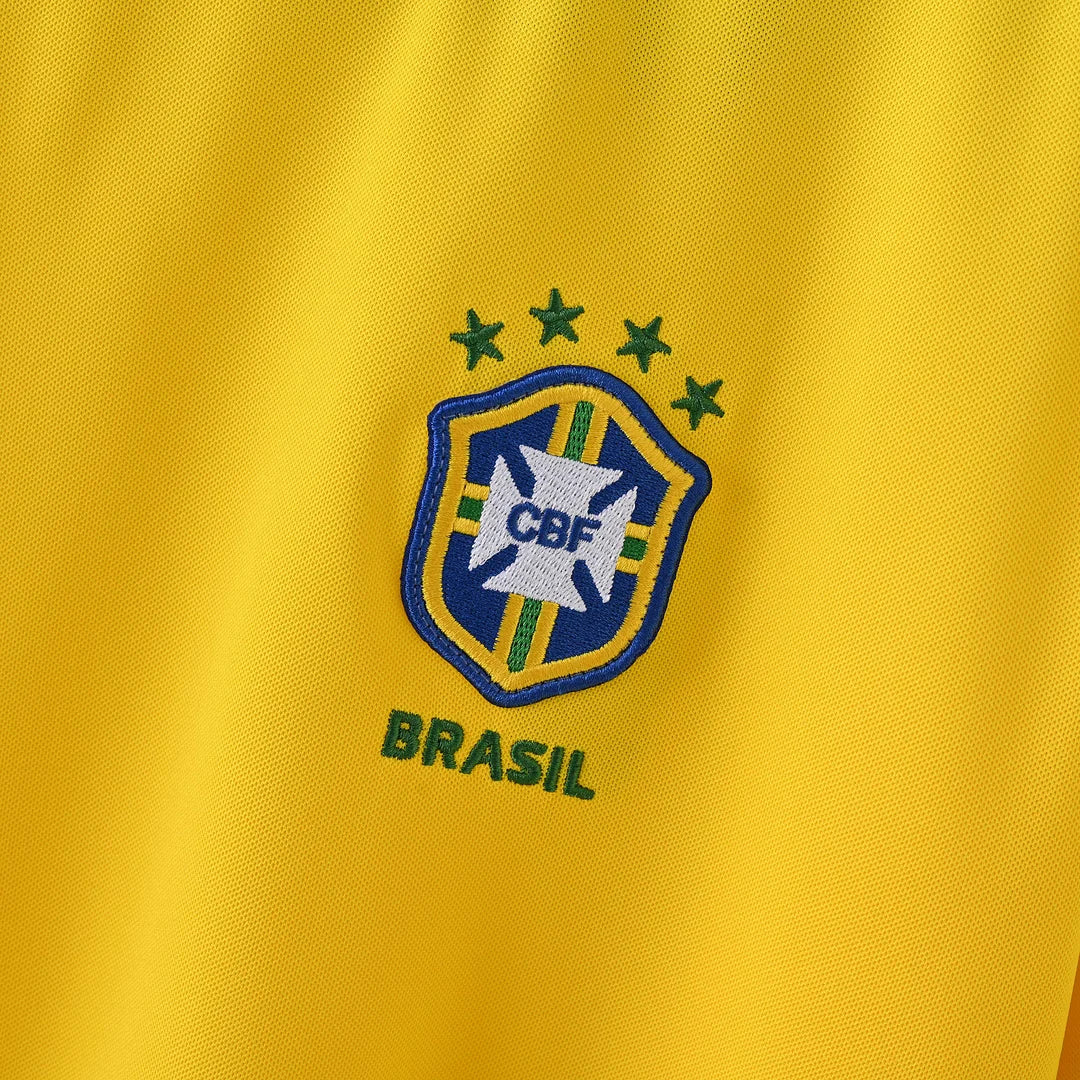 1998 Retro Brazil Home Jersey Long Sleeve