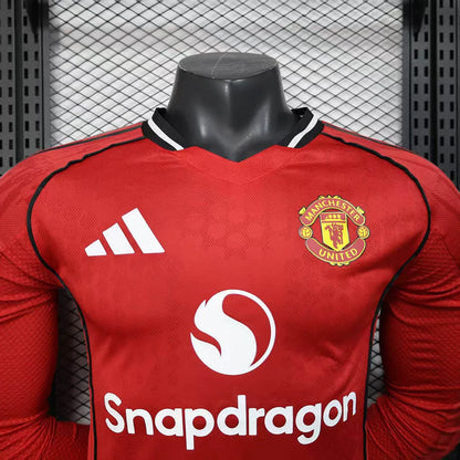 2025/2026 Manchester United Home Long Sleeve