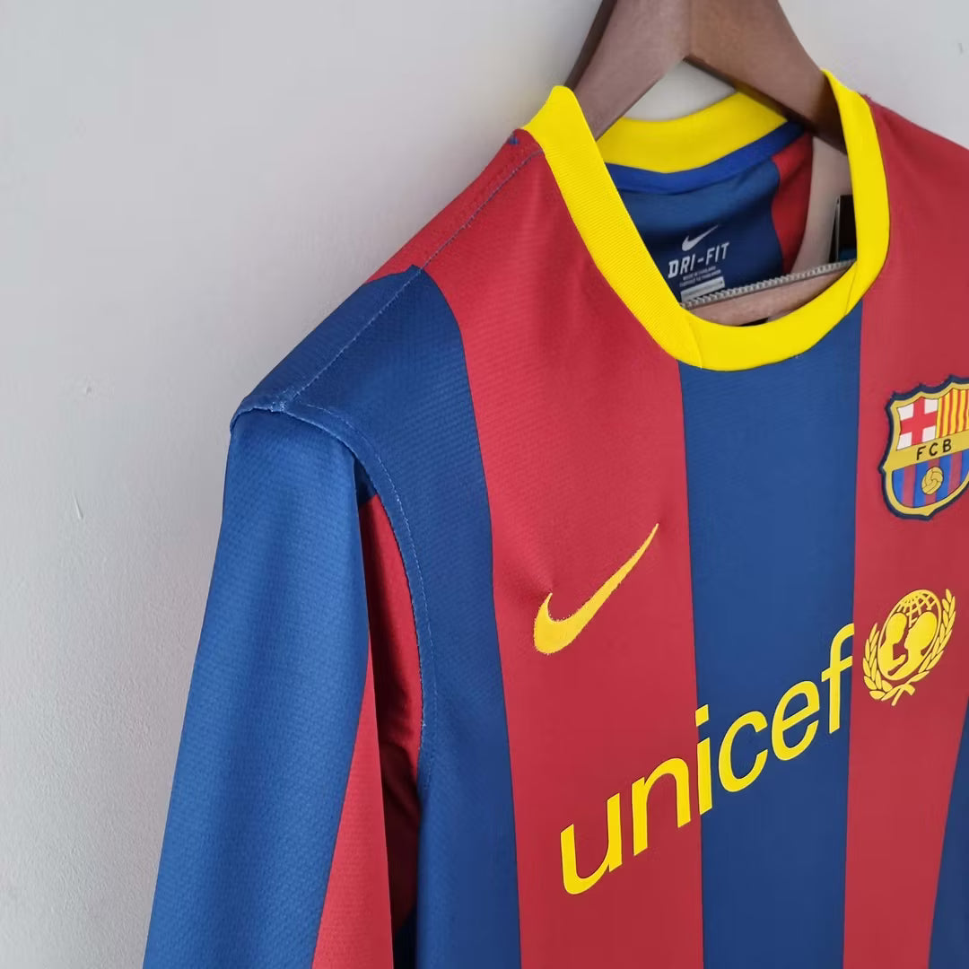 2010-2011 Retro Barcelona Home Jersey Long Sleeve