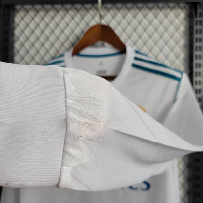 2017-2018 Retro Real Madrid Home Kit Long Sleeve