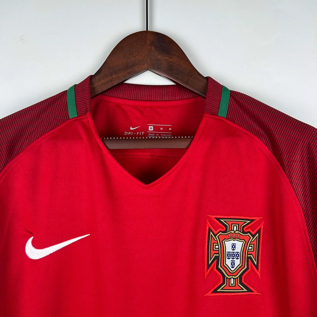 2016 Retro Portugal Home Jersey Long Sleeve