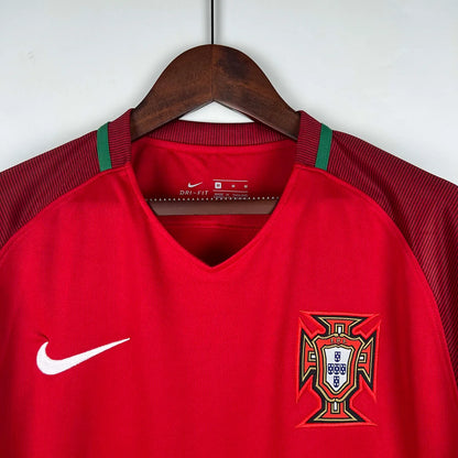 2016 Retro Portugal Home Jersey Long Sleeve