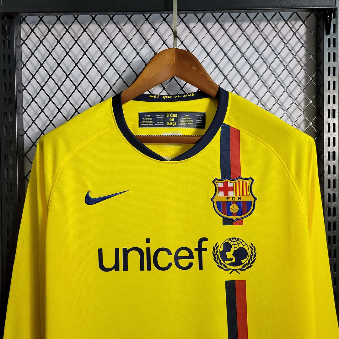 2008-2009 Retro Barcelona Away Jersey Long Sleeve