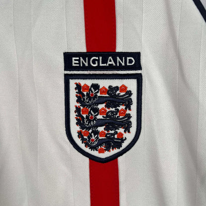 2002 Retro England Home Jersey Long Sleeve