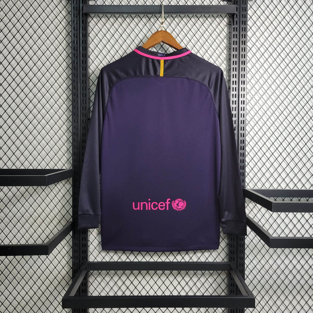 2016/2017 Retro Barcelona Away Jersey Long Sleeve