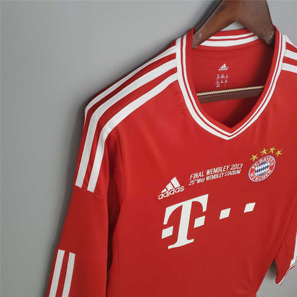 2013/2014 Retro Bayern Munchen Champions League Home Jersey Long Sleeve