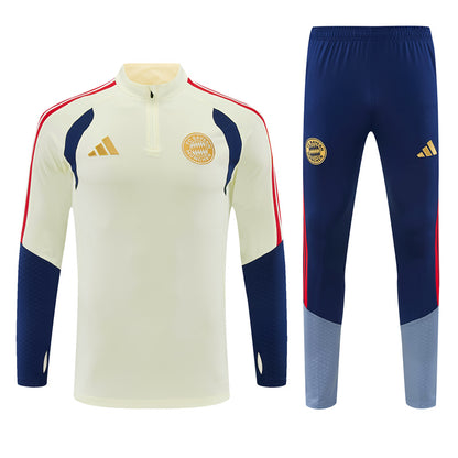 2026/2027 Bayern Munchen Beige and Blue Tracksuit