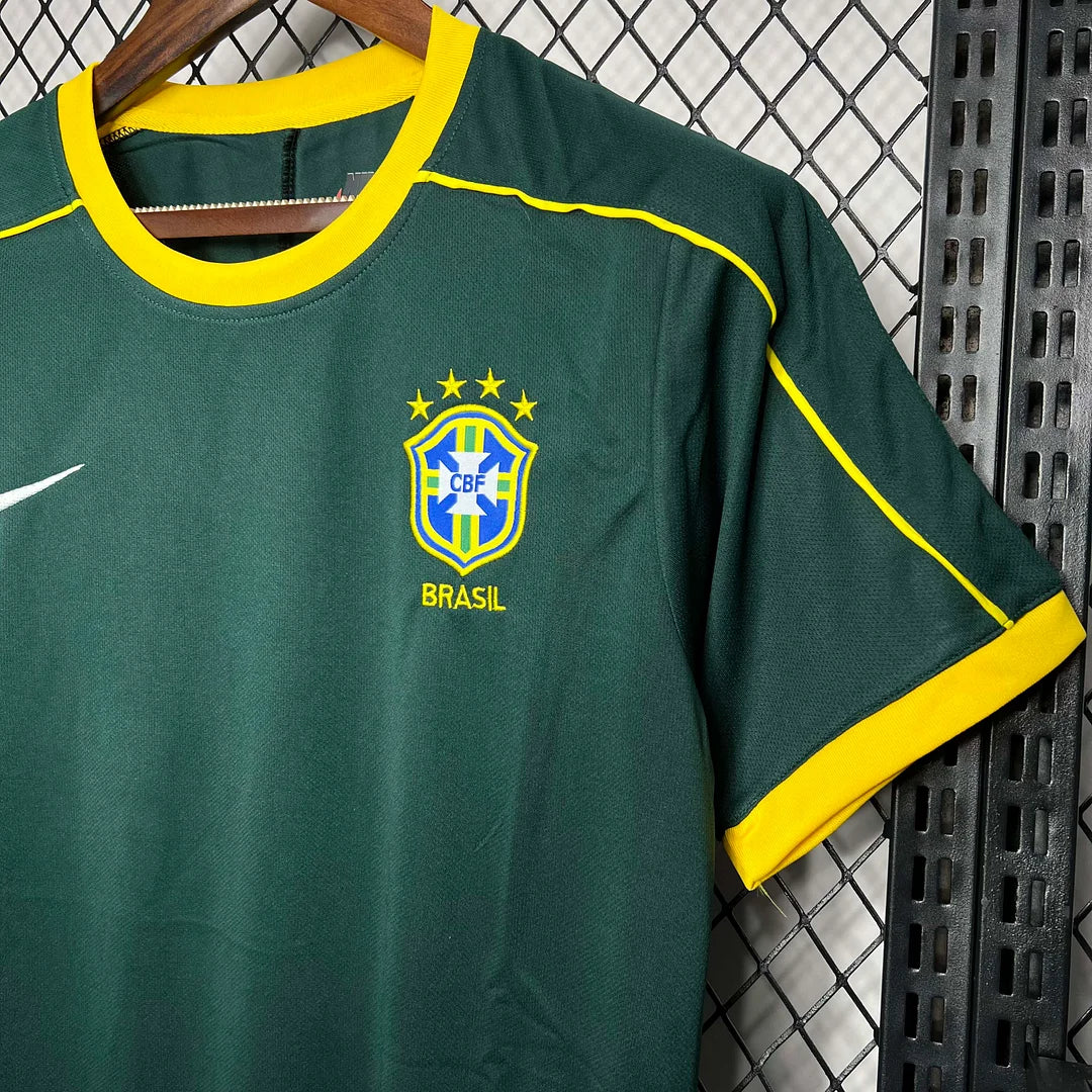 1998 Retro Brazil Goalkeeper Home Jersey