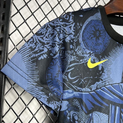 Brazil ”Jesus” Blue Limited Jersey Kids Size