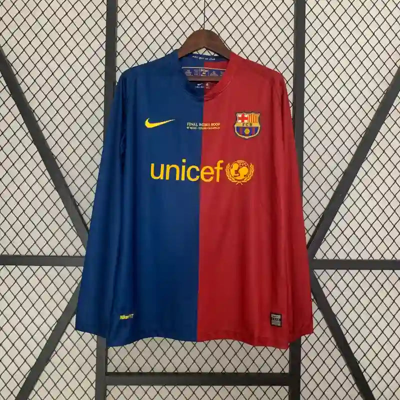 2008-2009 Retro Barcelona Home Champions League Long sleeve
