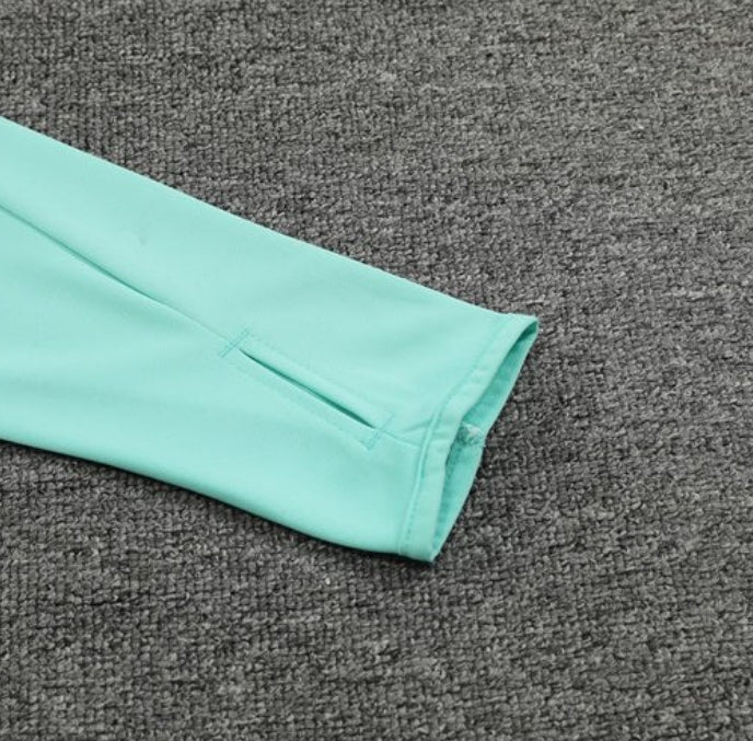 Real Madrid Mint Green and Black Tracksuit