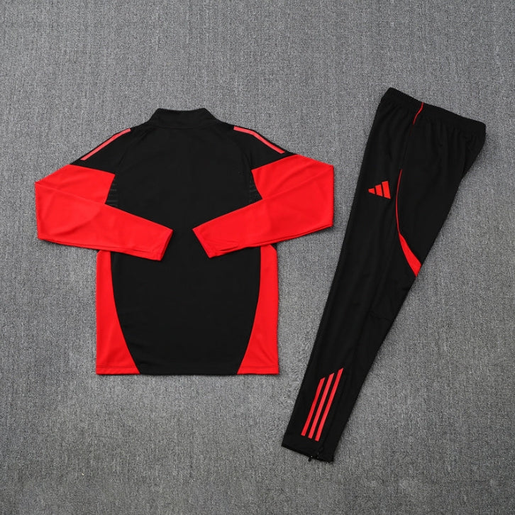 2025/2026 Bayern Munchen Black and Red Tracksuit