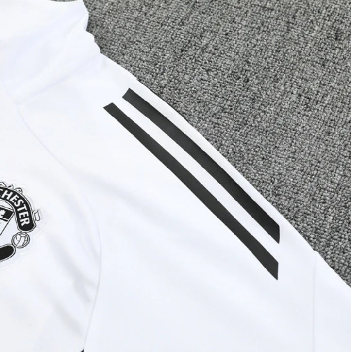 Manchester United White and Black Tracksuit