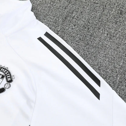 Manchester United White and Black Tracksuit