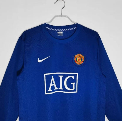 2008-2009 Manchester United Retro Away Kit Long Sleeve