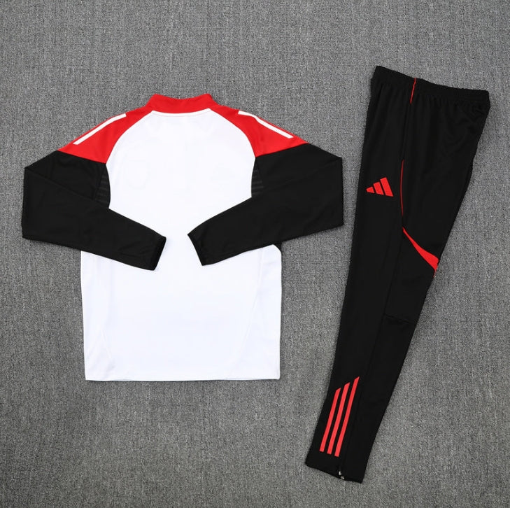 2025/2026 Arsenal White and Black x Red Tracksuit
